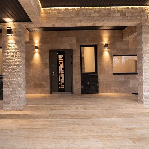 Травертин LIGHT (колотий)  10*L(довільна довжина)*2см 2213 фото