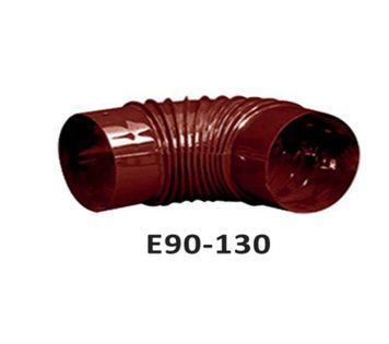 Кут 90o Коліно для димаря E90-130 (13см) коричневе/чорне 9105 фото