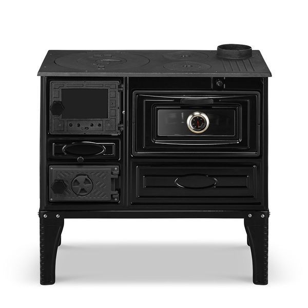 EK-4012 BL (BLACK EDITION). Дров'яна піч-кухня &laquo;євро буржуйка&raquo; з духовкою EK-4012 BL (BLACK EDITION). Дров'яна піч-кухня &laquo;євро буржуйка&raquo; з духовкою фото